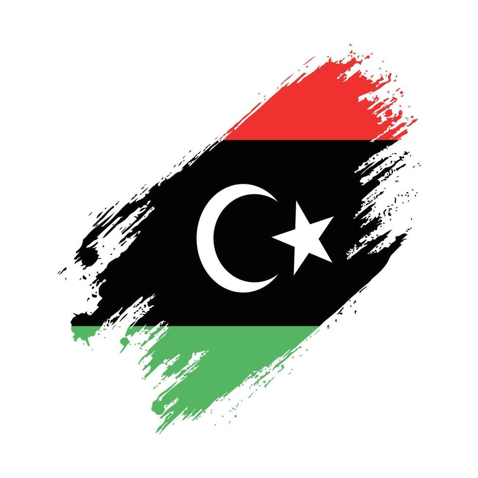 libya flag, illustration on a white background vector