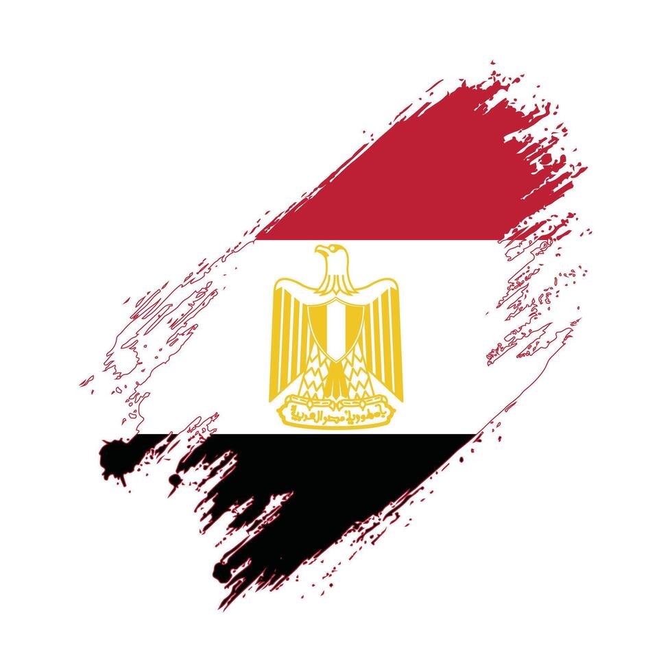 egypt flag over white background vector