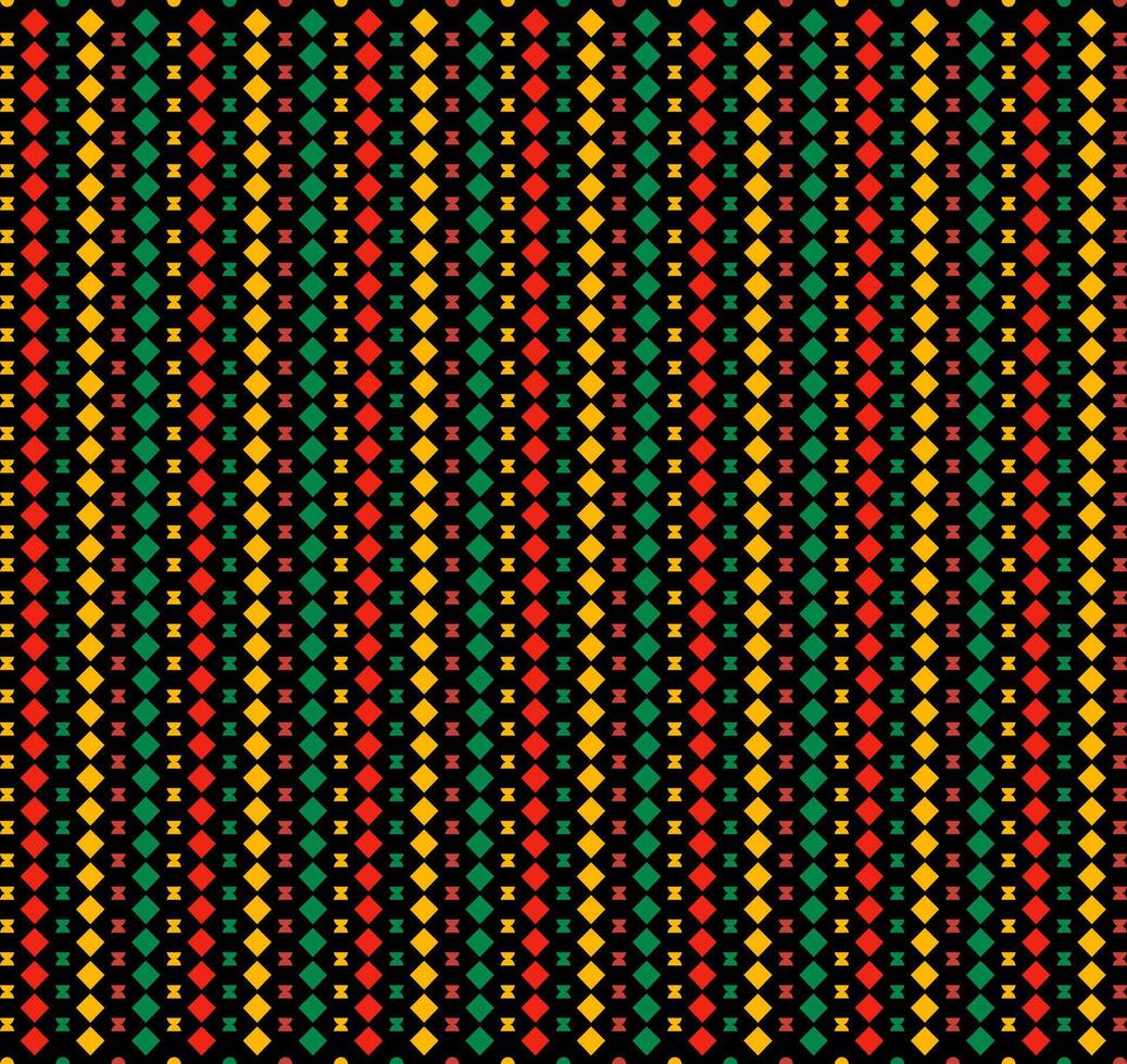 Abstract Geometric Kwanzaa Pattern Background vector