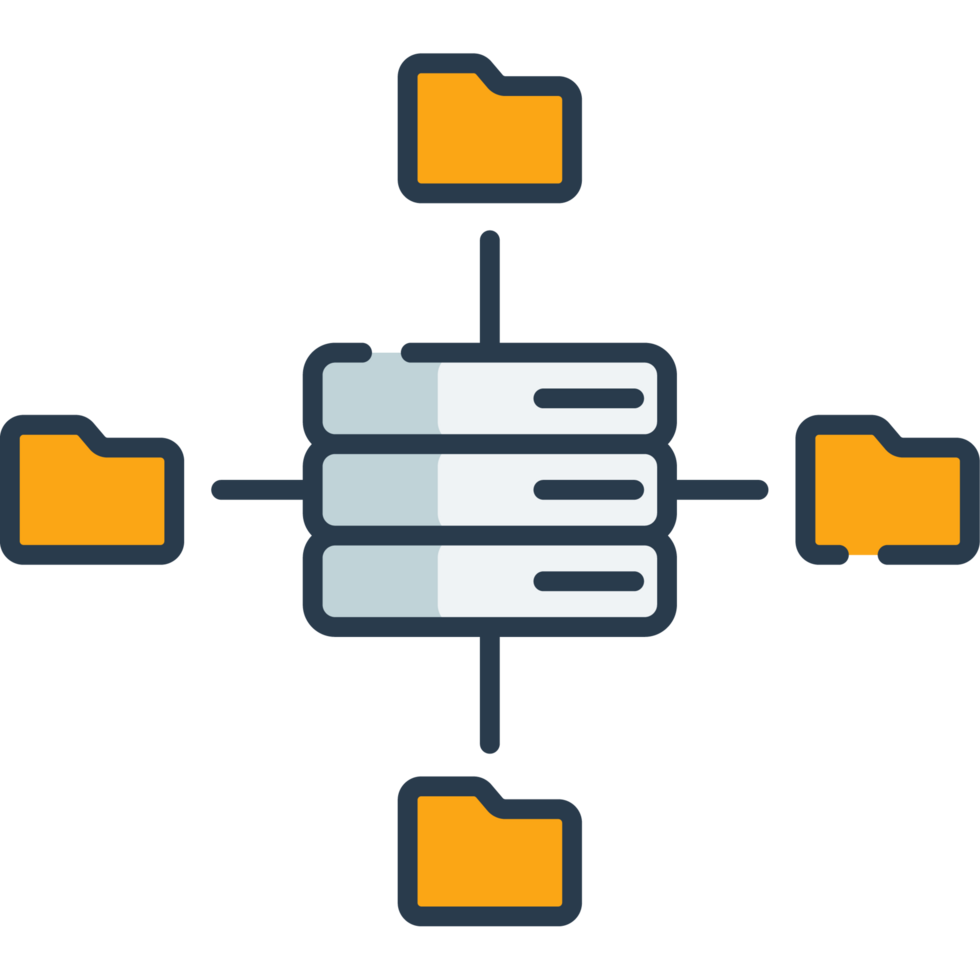 Flat illustration of server png
