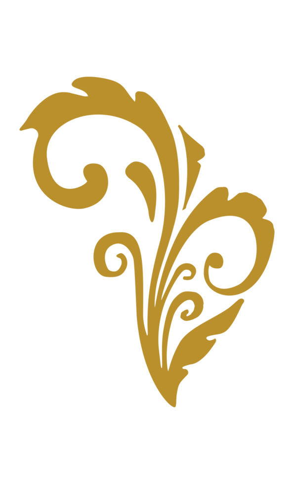 Swirl retro ornament png