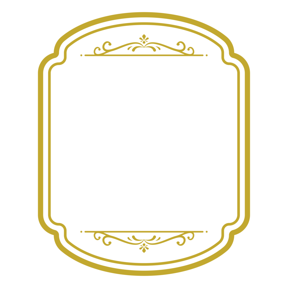 gold label frame border png