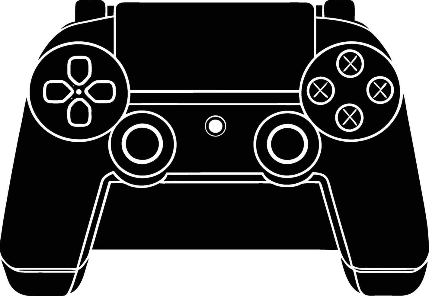 Minimalist Gaming Console Outline Illustration vector