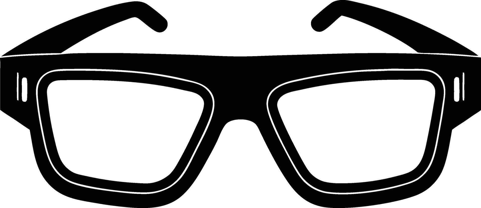 Minimalistic Silhouette of Smart Glasses Art vector