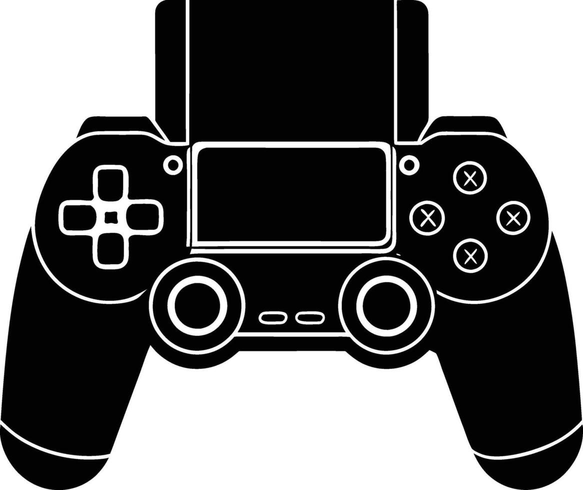 Gaming Console Icon Silhouette vector