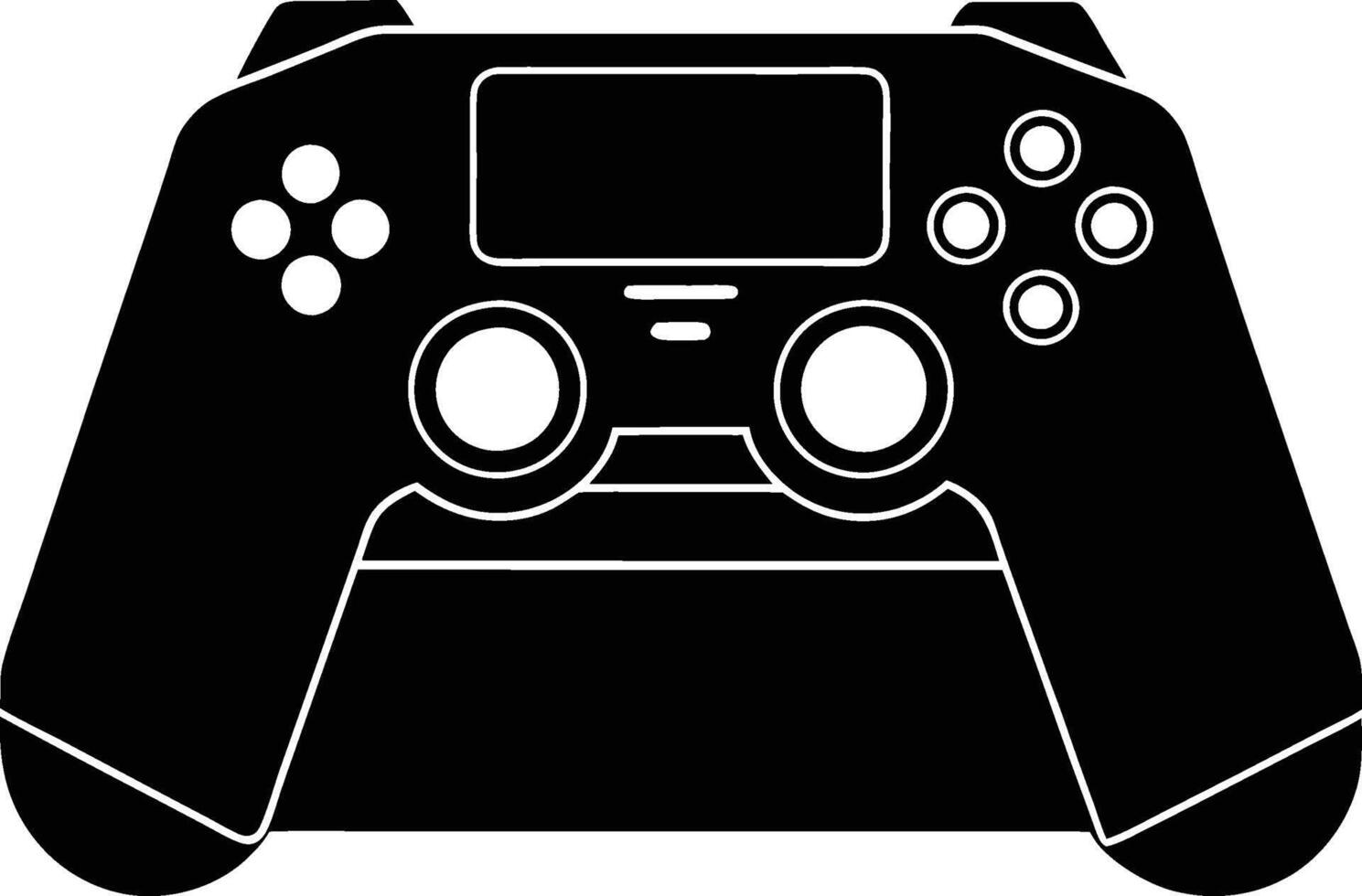 Modern Gaming Console Silhouette Design vector