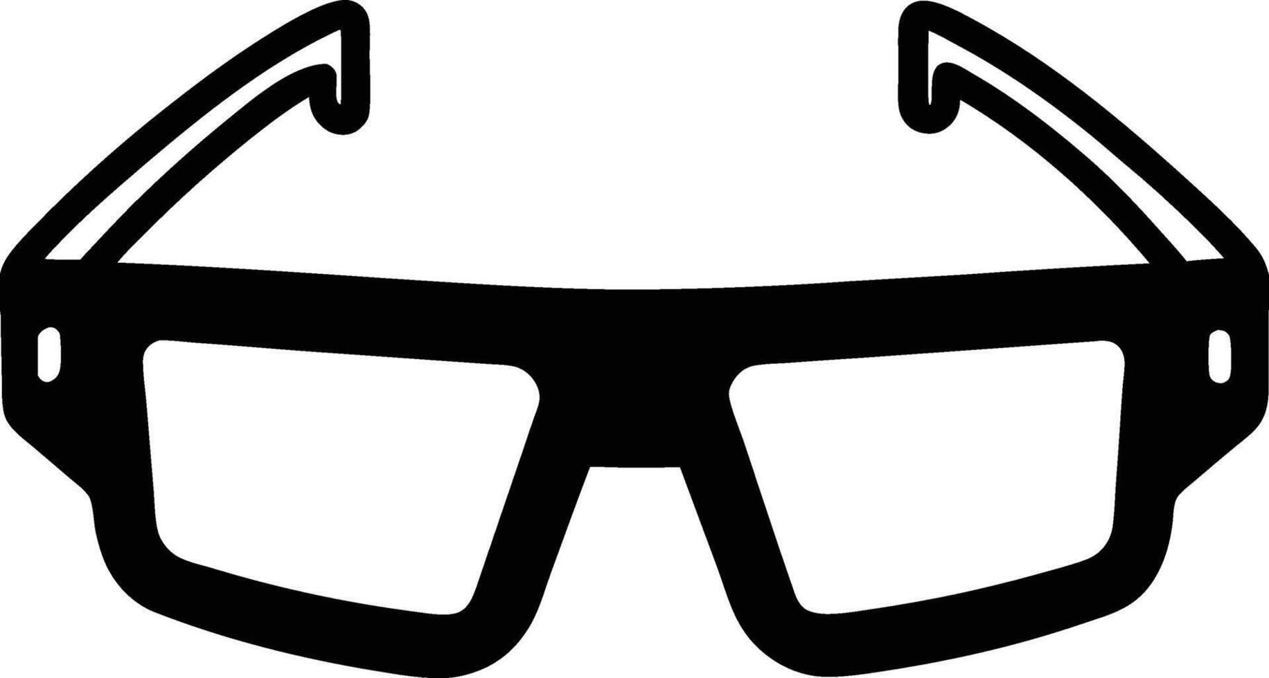 Stylish Smart Glasses Silhouette Illustration vector