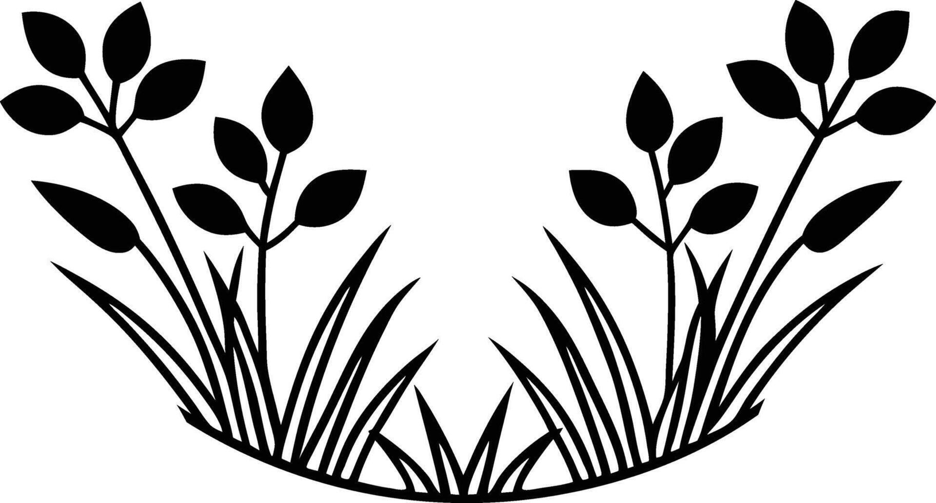 Grass silhouette illustration vector