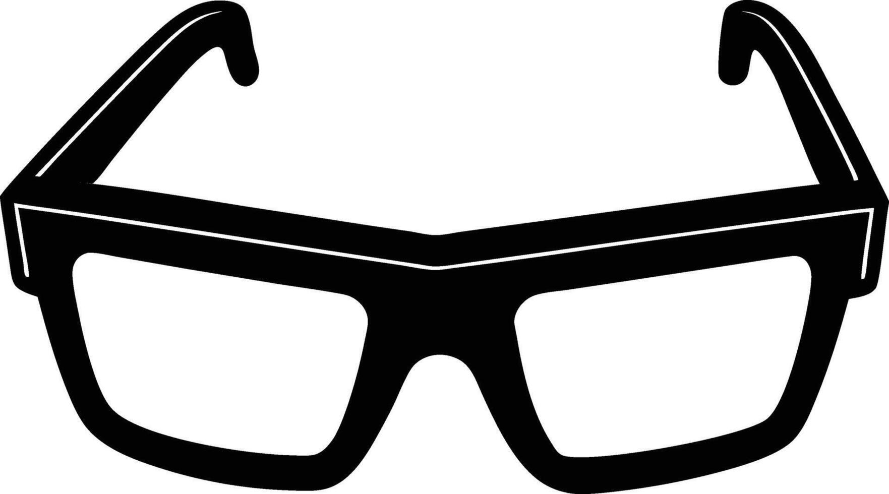 Smart glasses silhouette illustration vector
