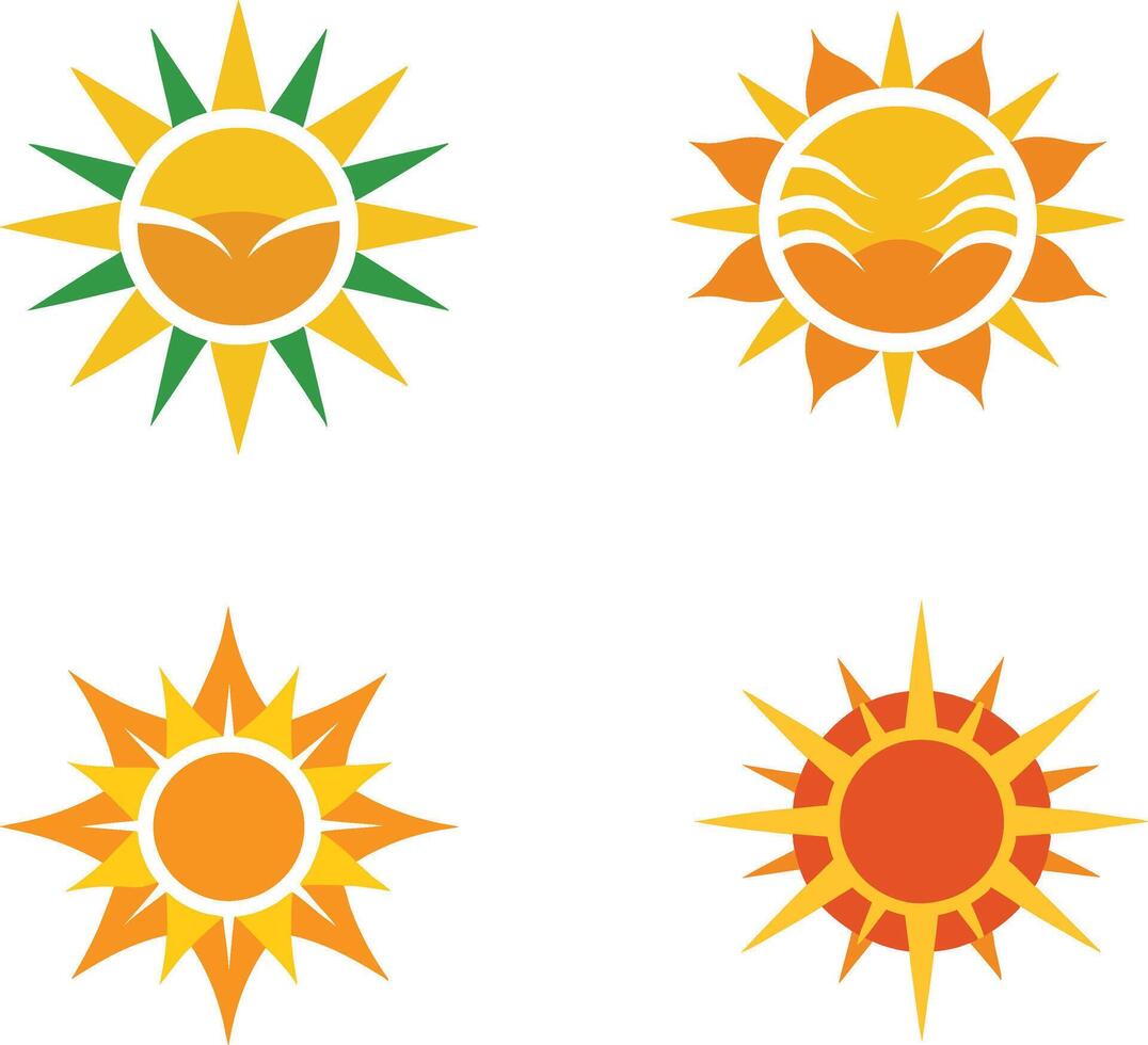 Sun icon set illustration vector