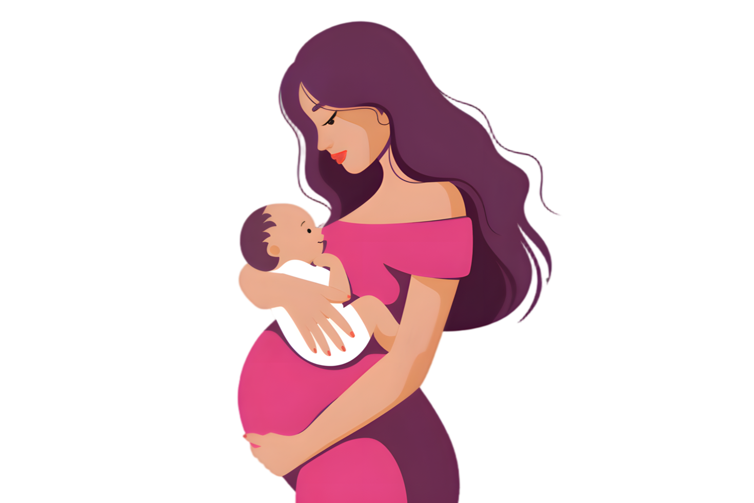 a mom and child png