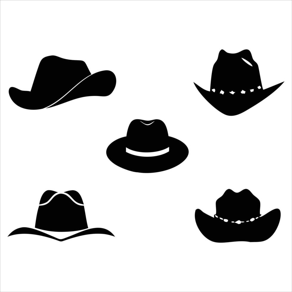 True Western Style Hats vector