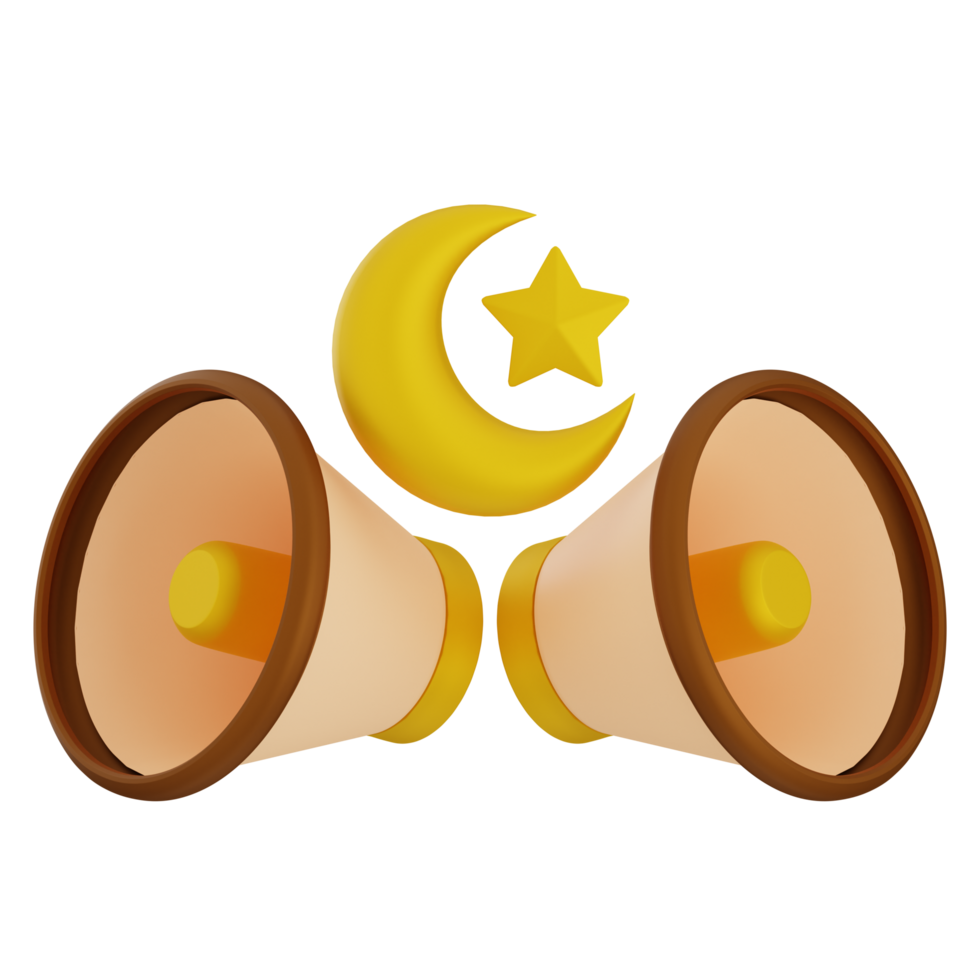 3d Mosque loudspeaker for ramadan activity campaign broadcast png