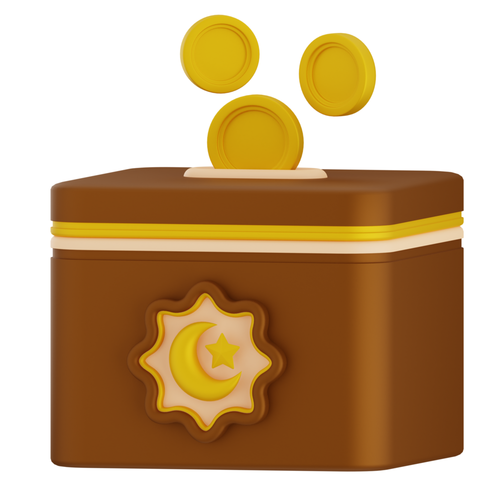 3D Ramadan Charity Box png