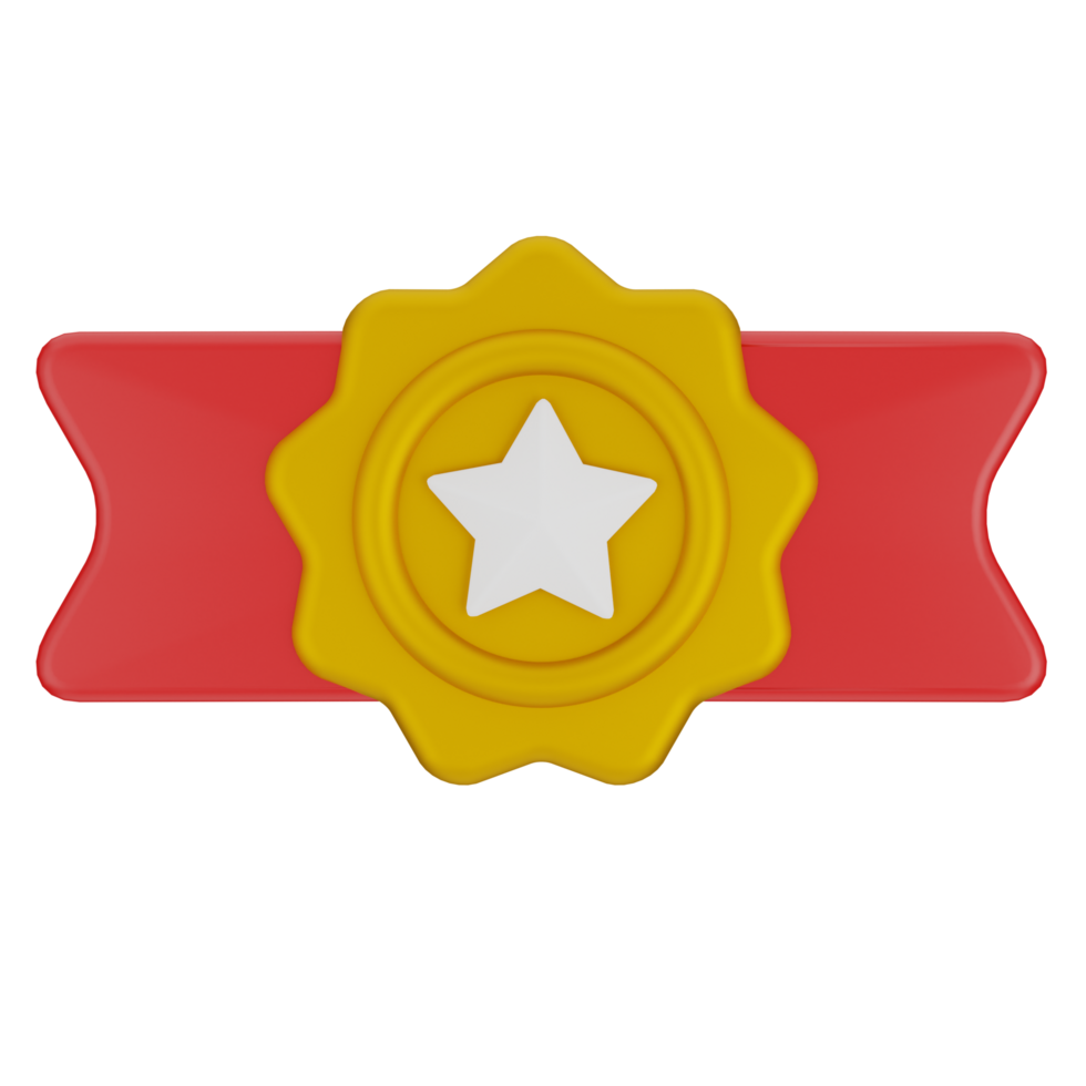 Star Badge 3d png