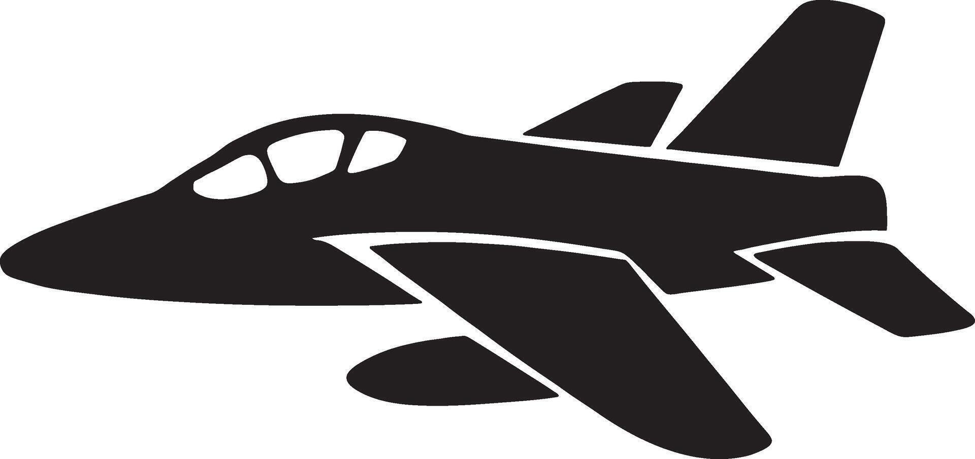 A silhouette of a fighter jet isolated on white vector