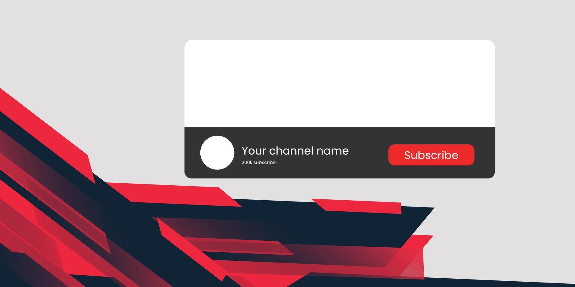 Gaming subscribe on red and black background with a white sign vector