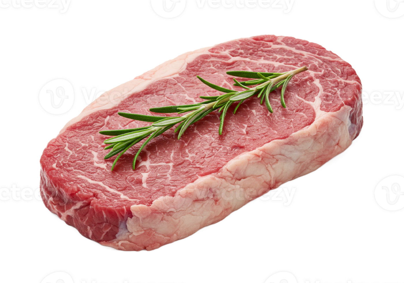 raw fresh pork meat with rosemary and spices on black background png
