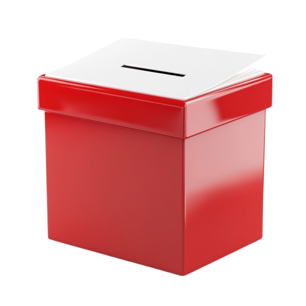 Red Box with White Lid png