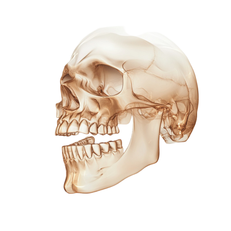 Human Skull on Transparent Background png
