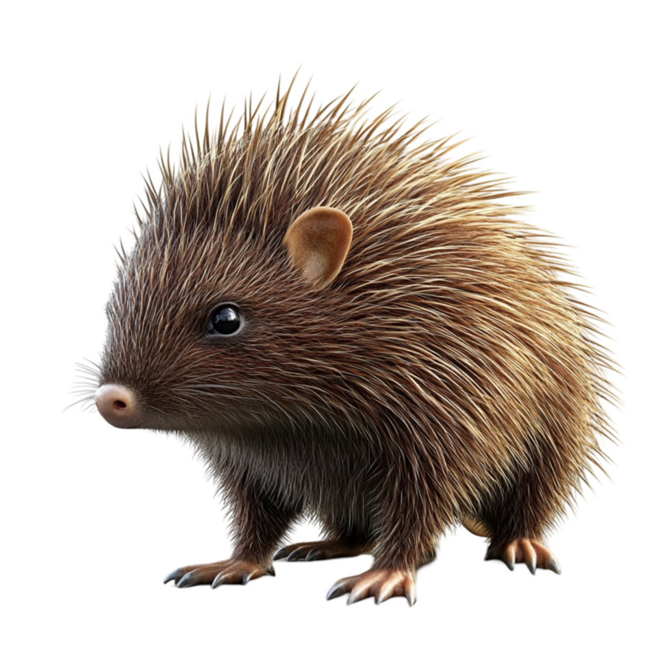 Standing Hedgehog in Natural Pose png