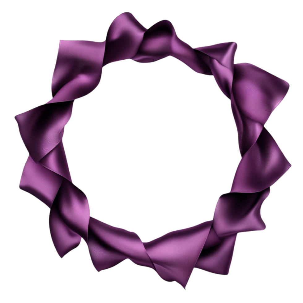 Purple Ribbon Wreath png