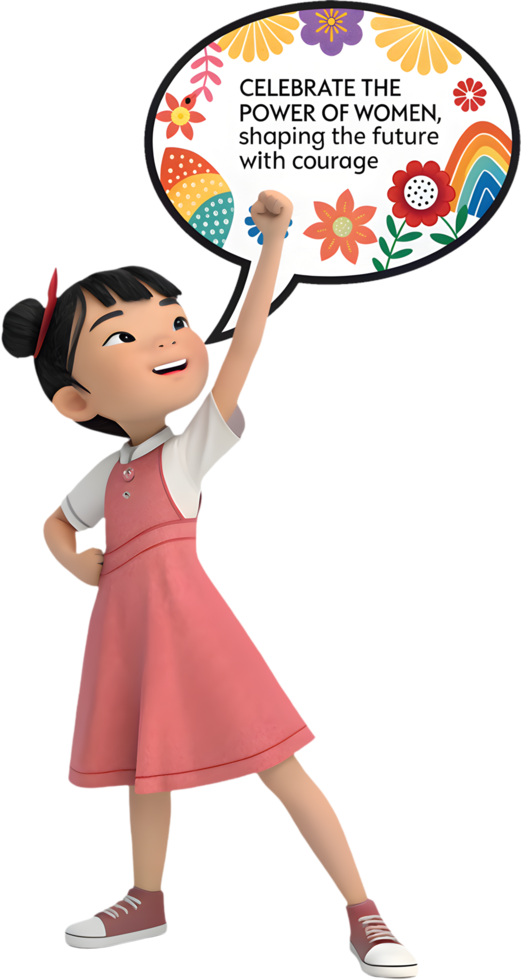 Inspirational Womens Day Clipart Featuring Empowered Women Quote. . png
