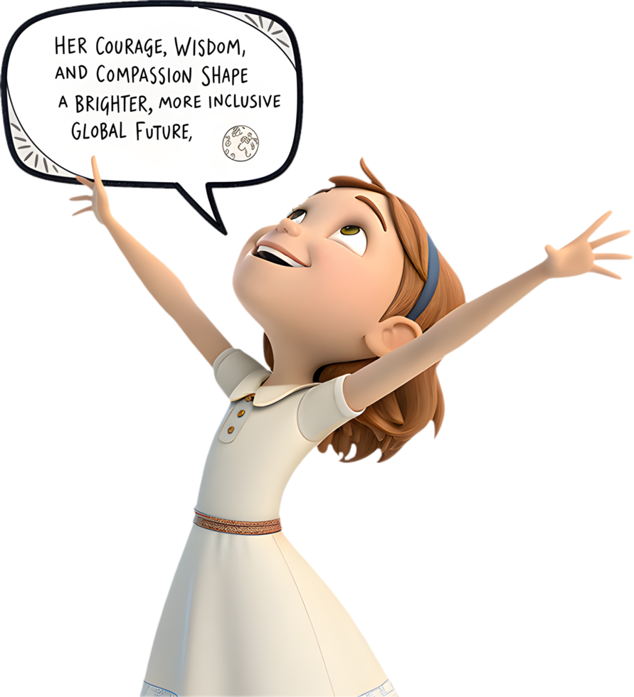 Motivational National Womens Day Clipart with Inspirational Woman. . png