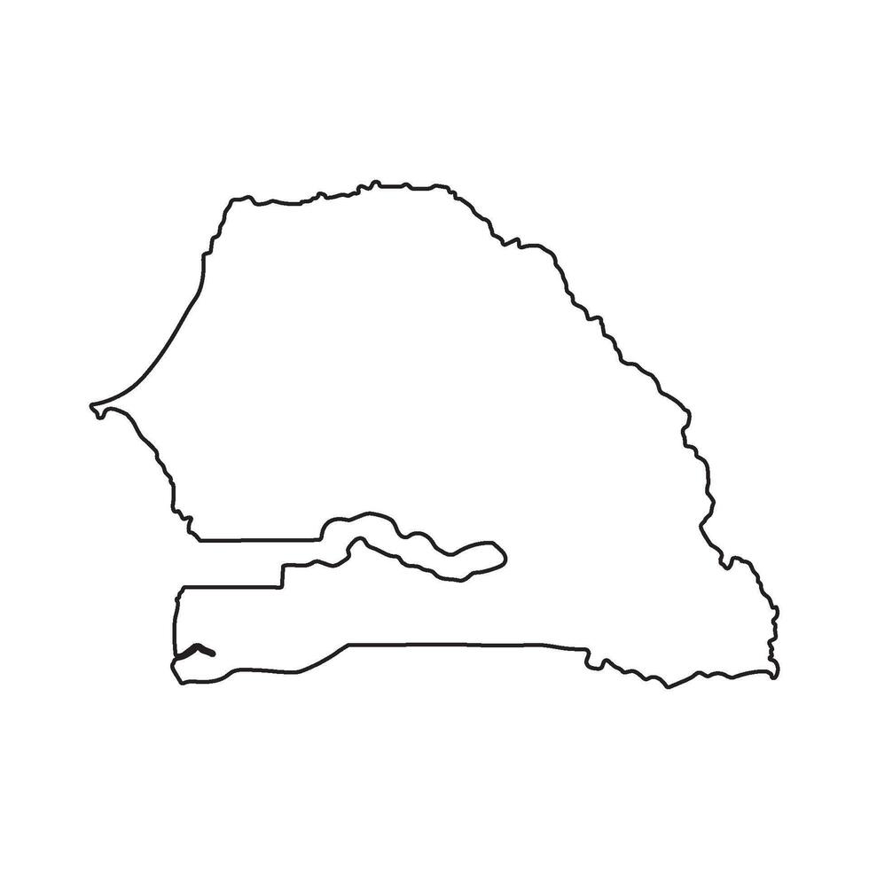 Senegal Map Symbol Icon vector