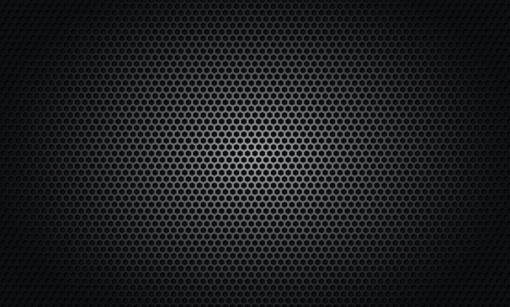 Black perforated metal background pattern vector