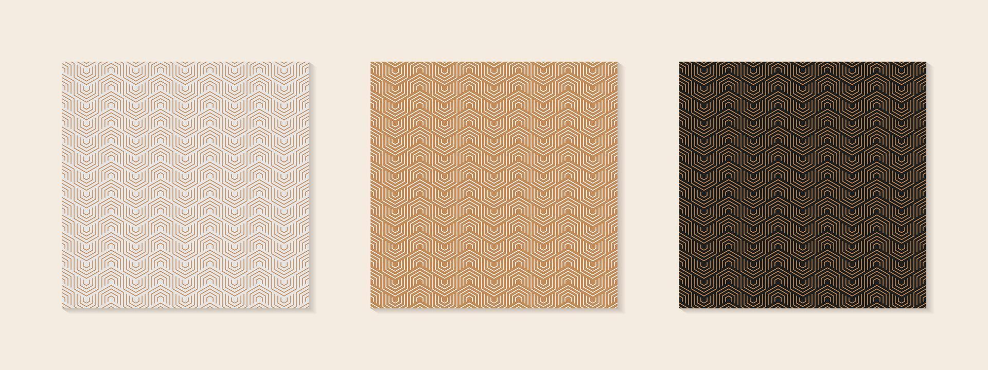 Seamless abstract modern geometric hexagon line pattern vector