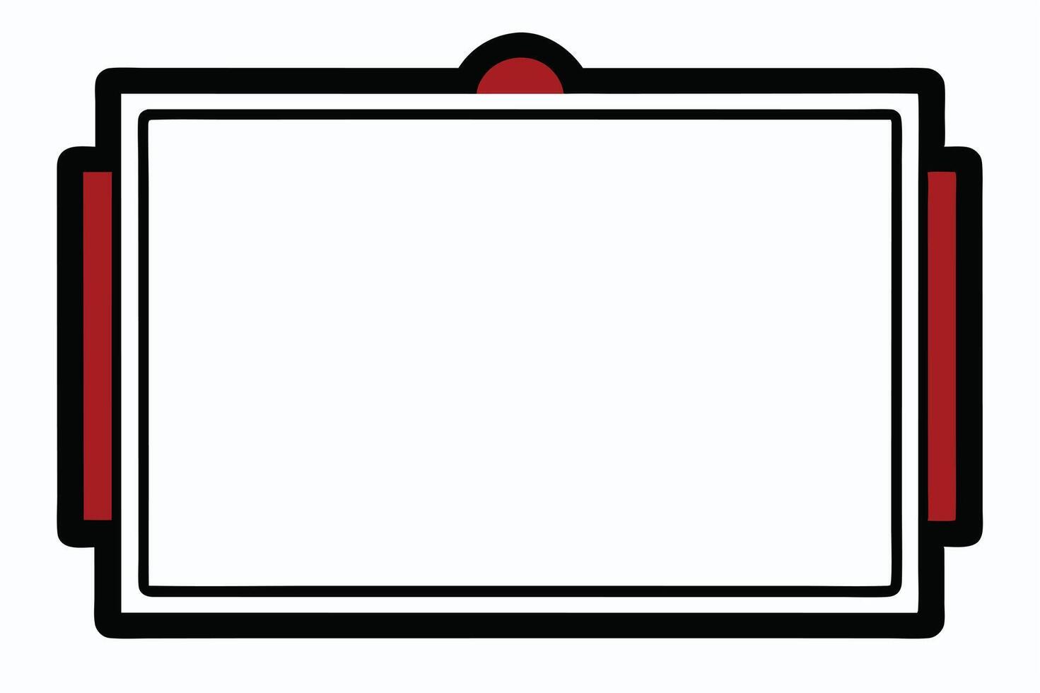 Modern Red Black Border Frame Design Template Graphic. vector