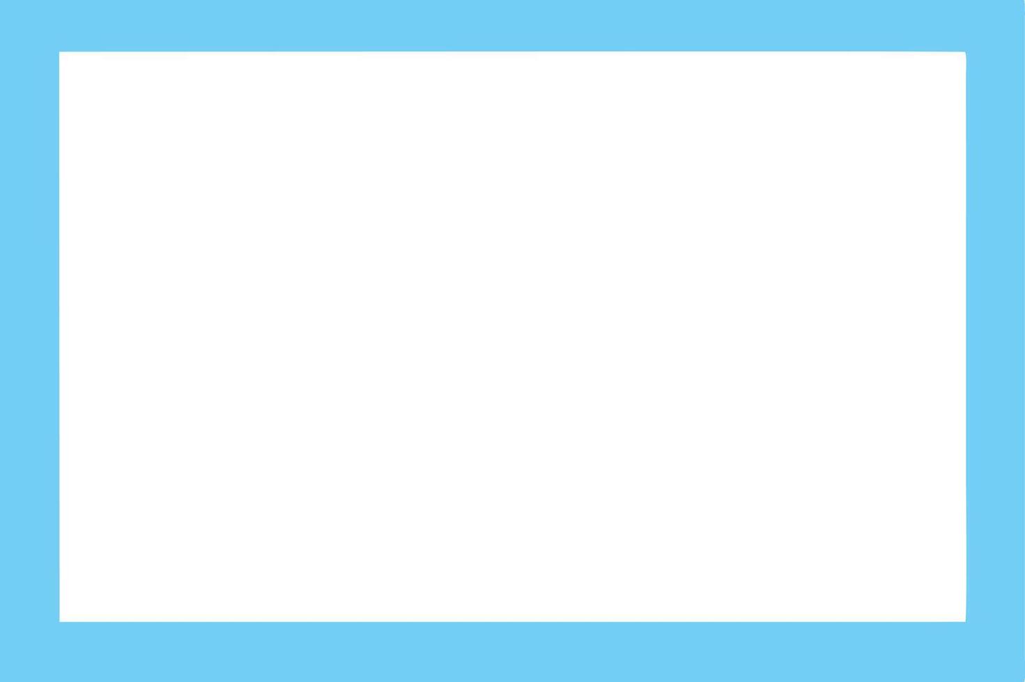 Simple Light Blue Border Frame. Rectangle Template Design. vector