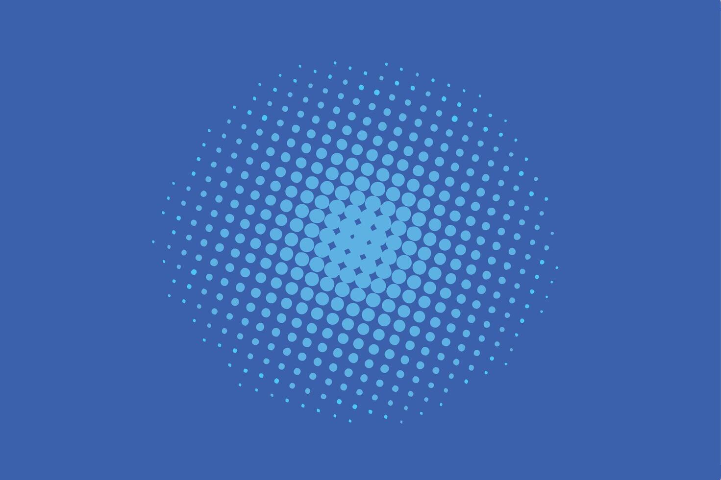 Abstract Blue Circle Dotted Halftone Pattern Design Background. vector