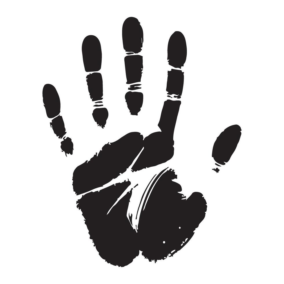 Handprint Silhouette Illustration for Creative Designs vector