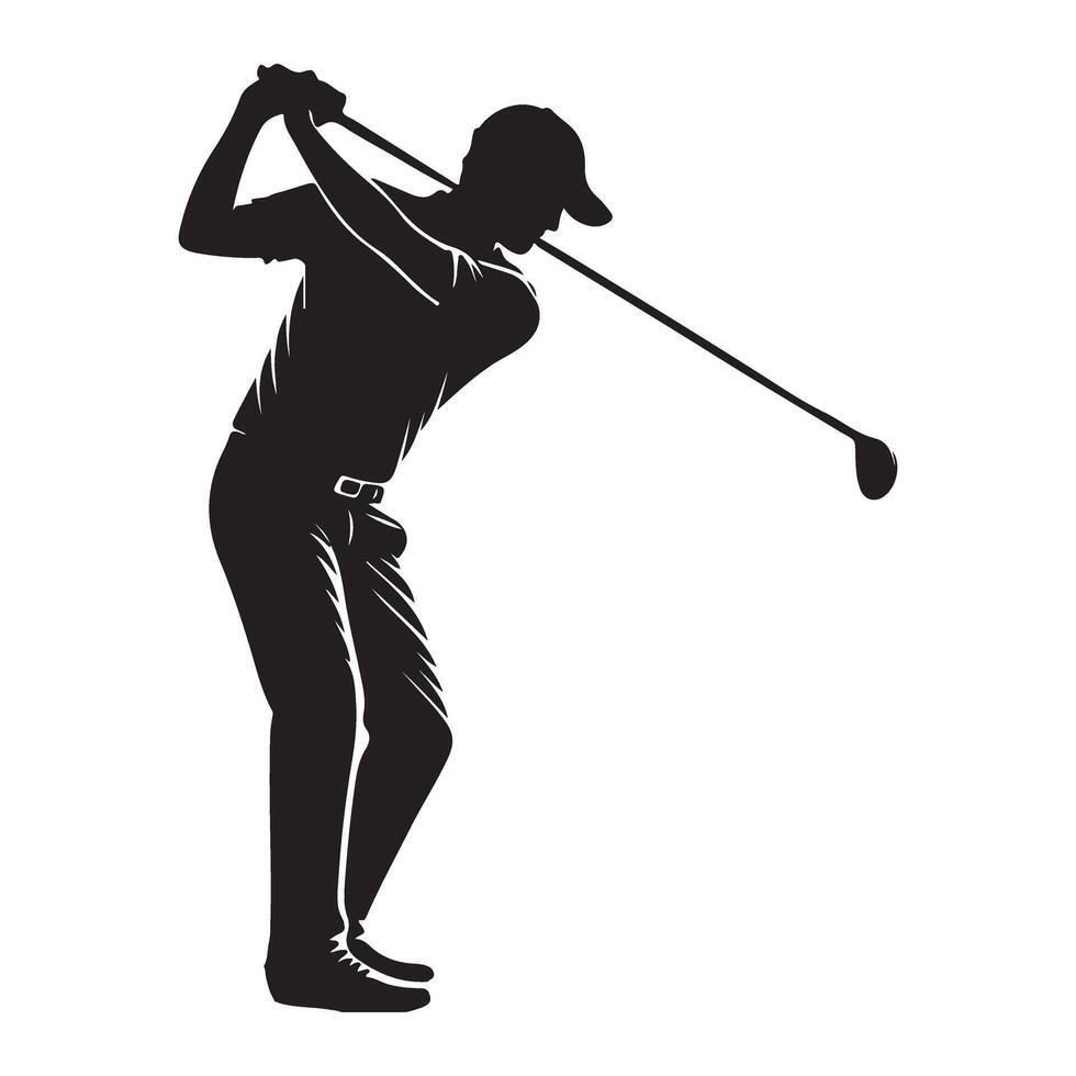 Golfer Silhouette Illustration vector