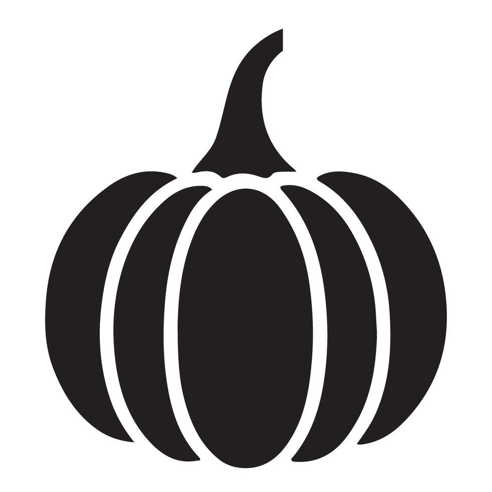 Pumpkin Silhouette Illustration for Autumn Designs vector