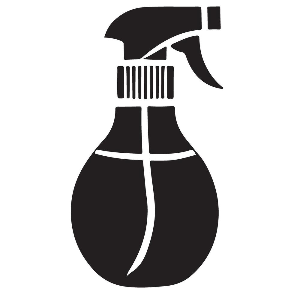 Simple Black Silhouette Spray Bottle Illustration vector