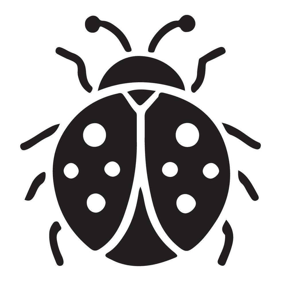 Ladybug Silhouette Illustration vector