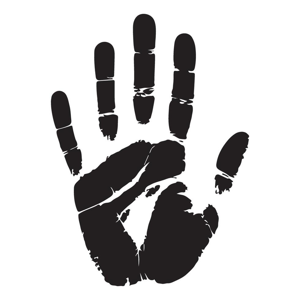 Silhouette of a Hand Print vector