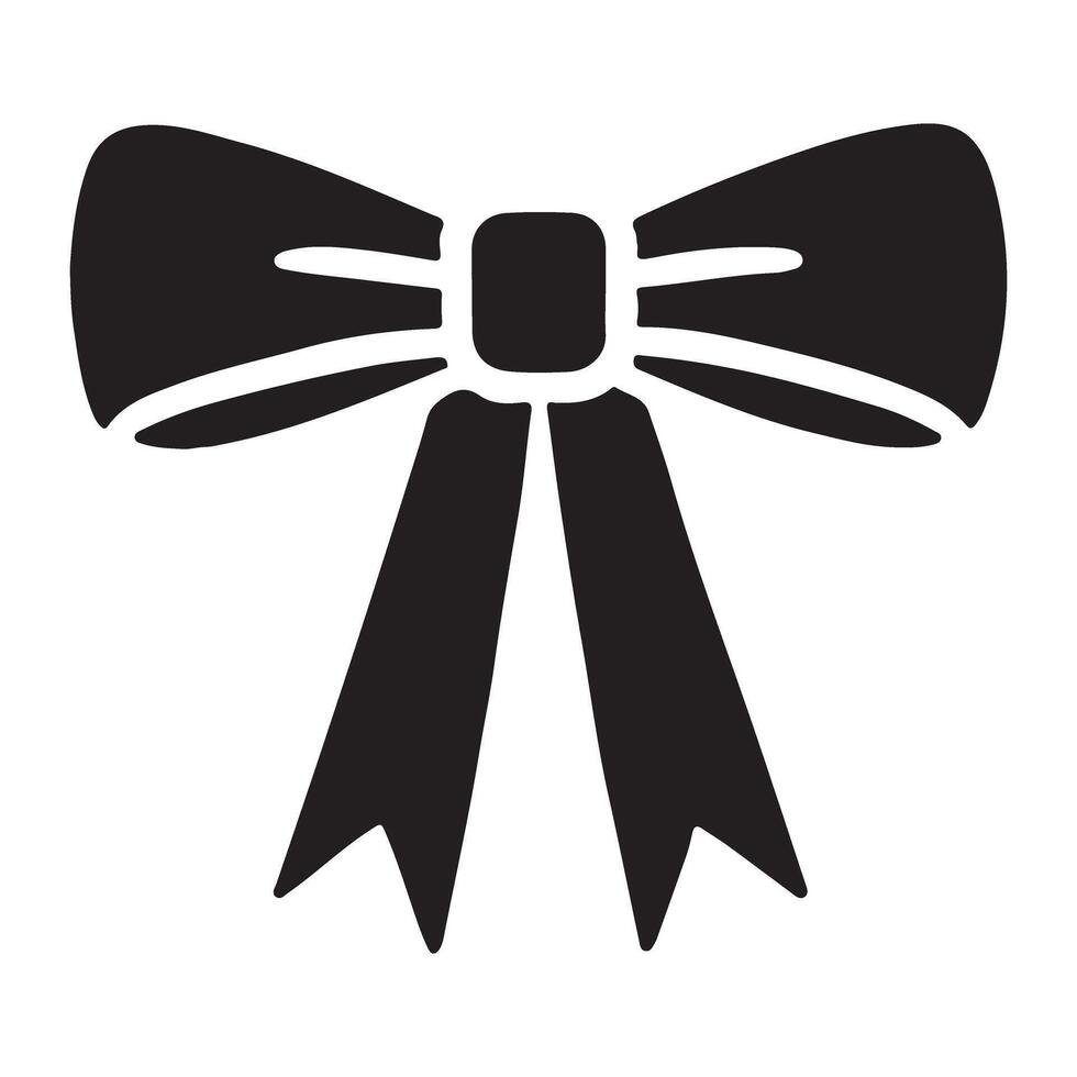 Elegant Decorative Bow Silhouette Graphic vector