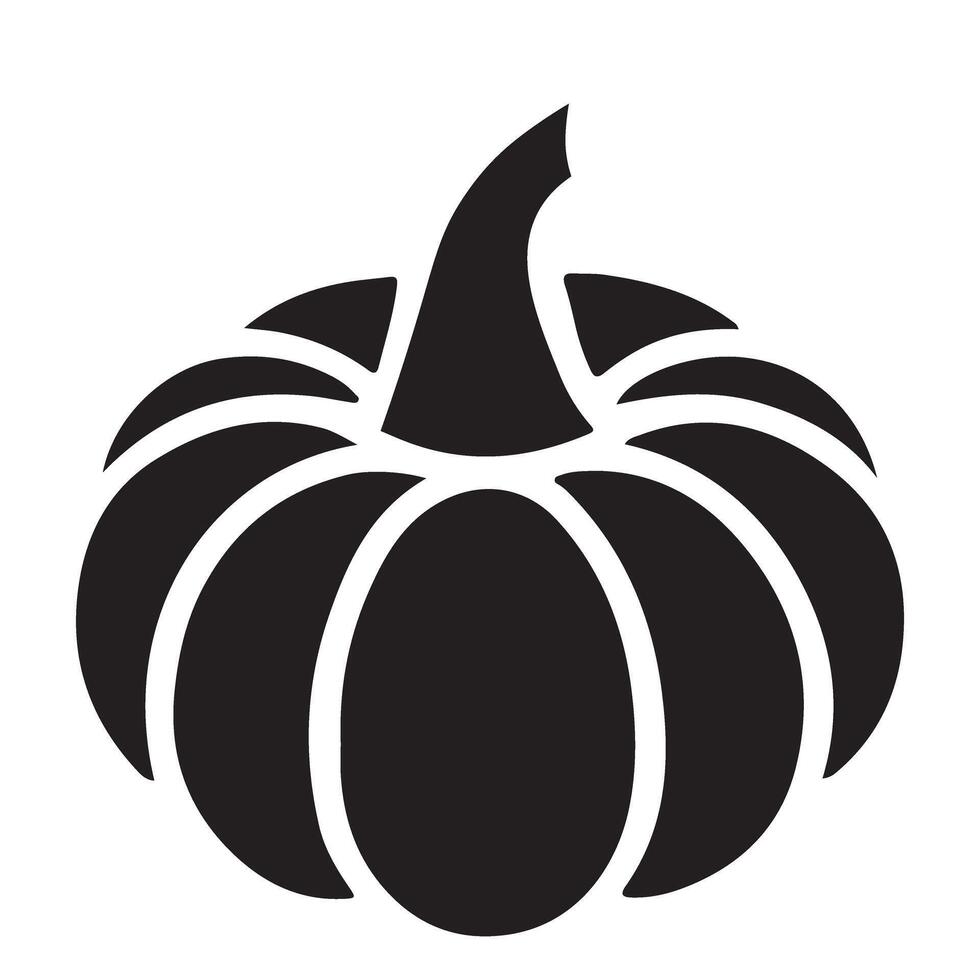 Simple Pumpkin Silhouette for Fall Decorations vector