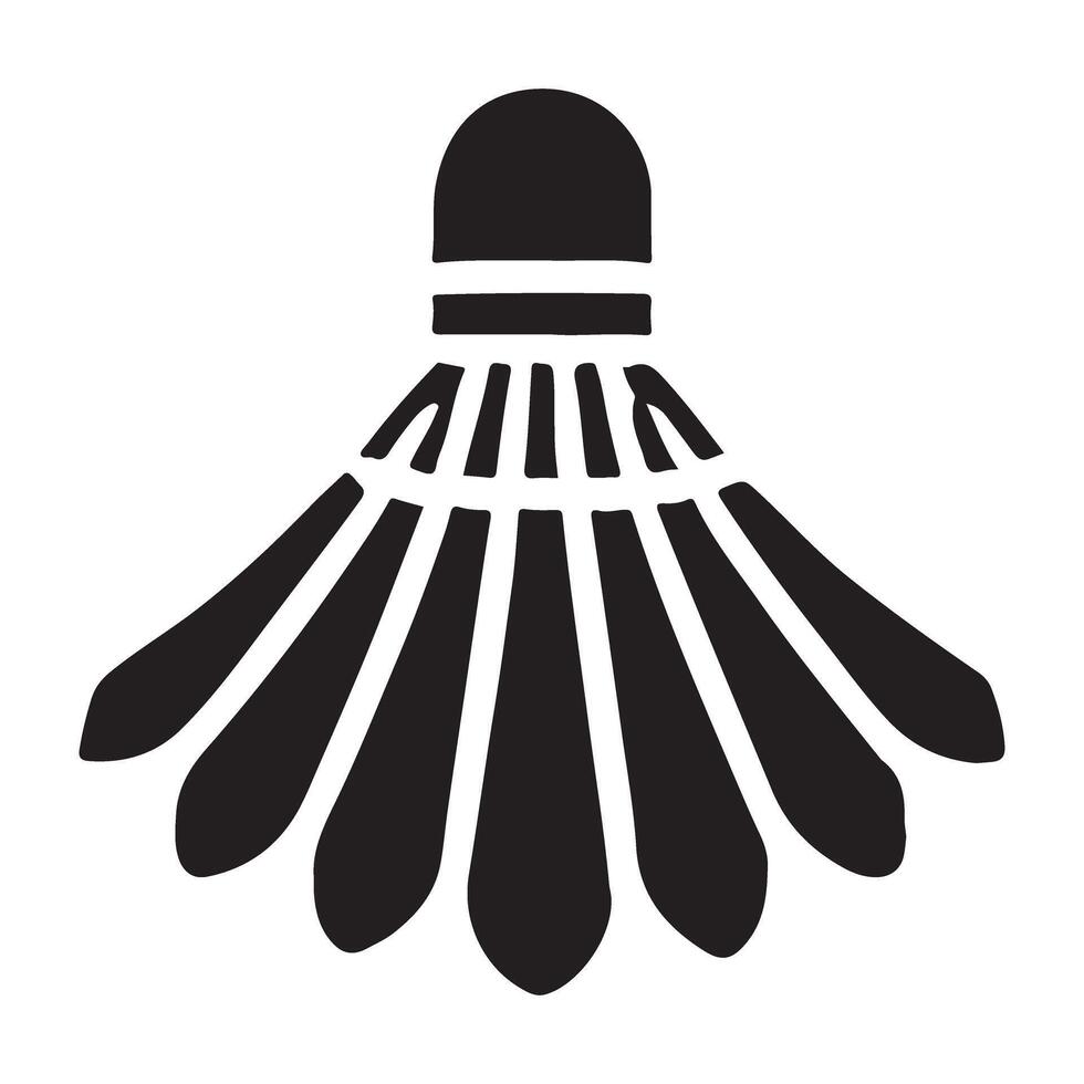Detailed Shuttlecock Silhouette Art for Badminton vector