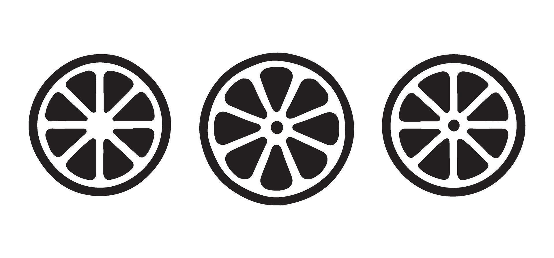 Illustration of Three Orange Slices vector