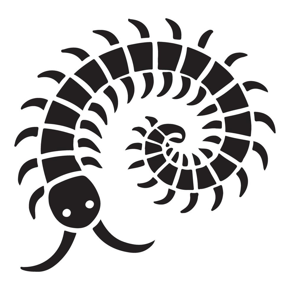 Centipede Silhouette Design vector