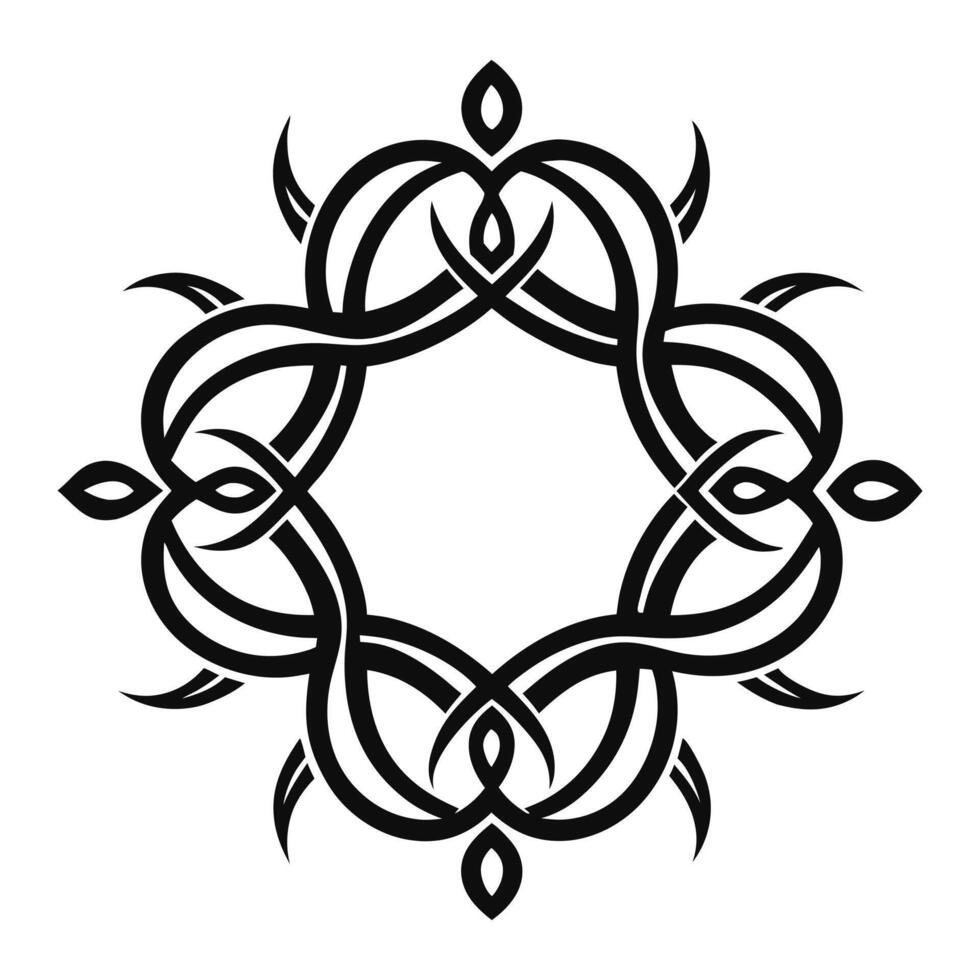 a black and white design of a Celtic knot vector
