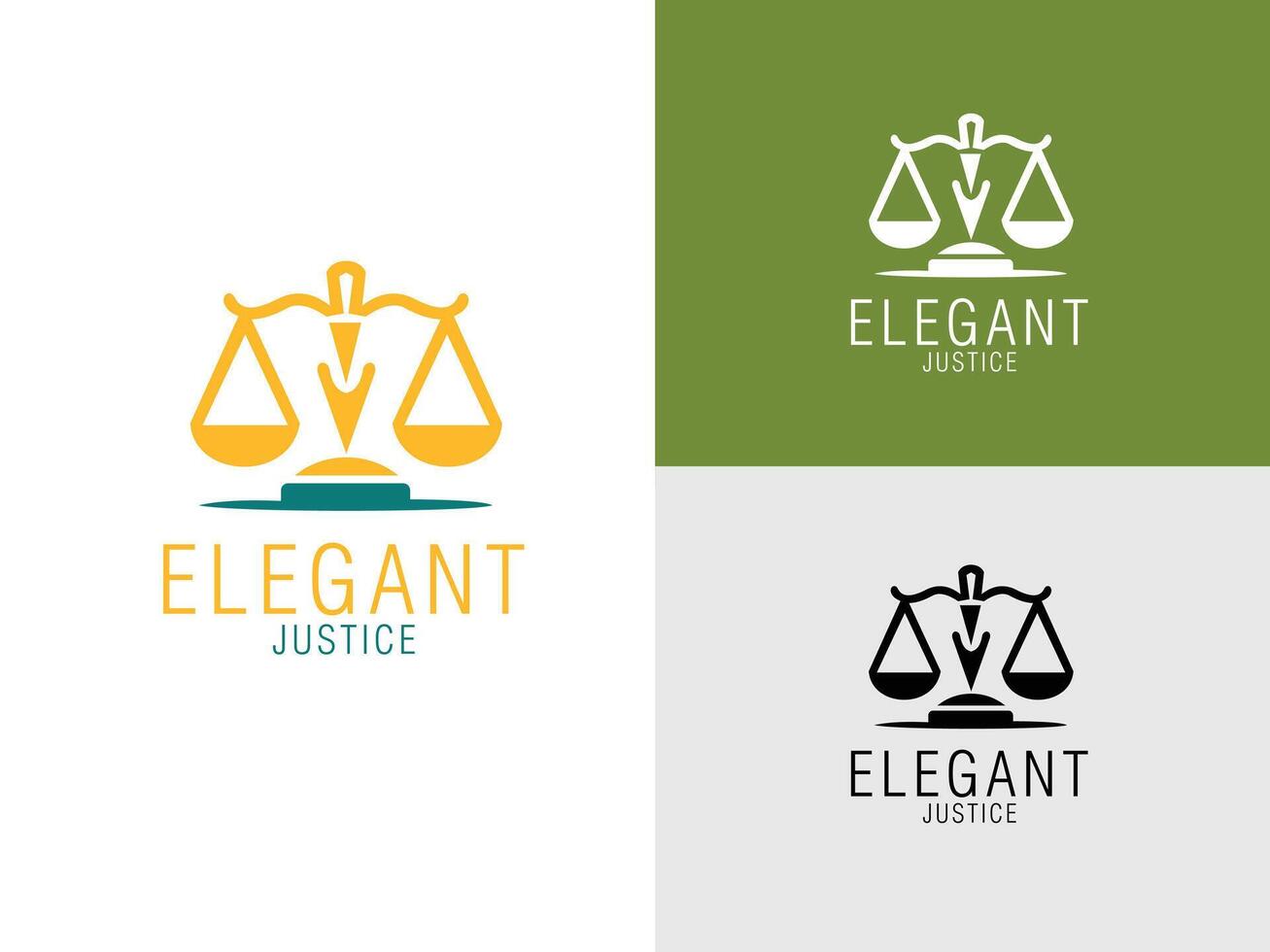 Elegant and Modern Justice Icon with Scales for Legal Firms and Law Agencies vector