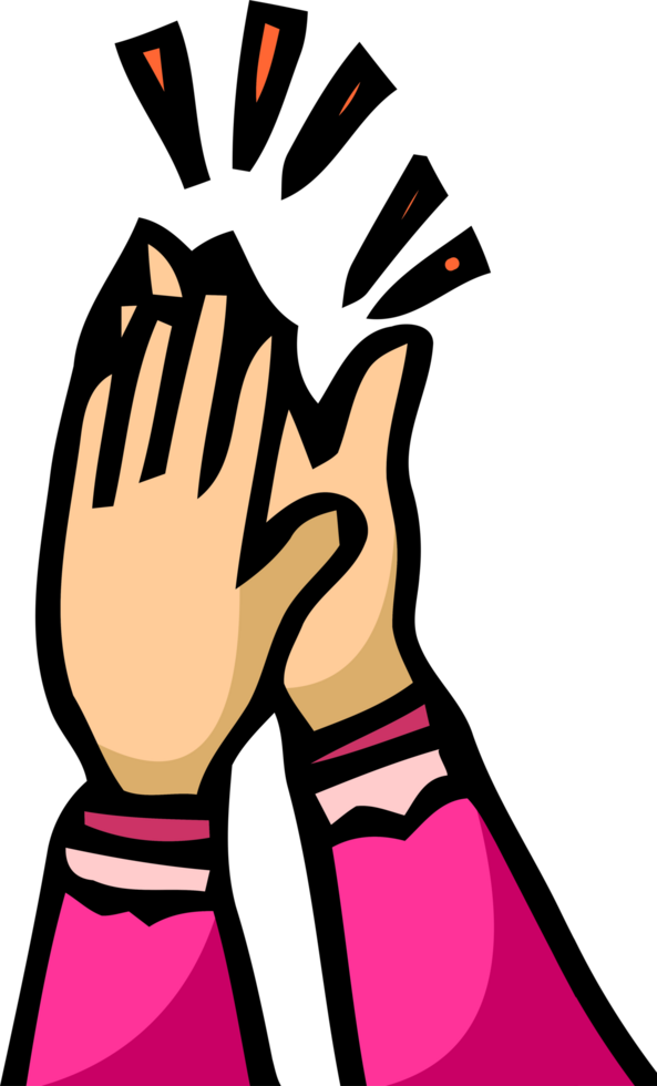hands clapping desain illustration. clap hand to congratulate him. Thumb hand. applause concept. Illustration of support, celebration and appreciation png