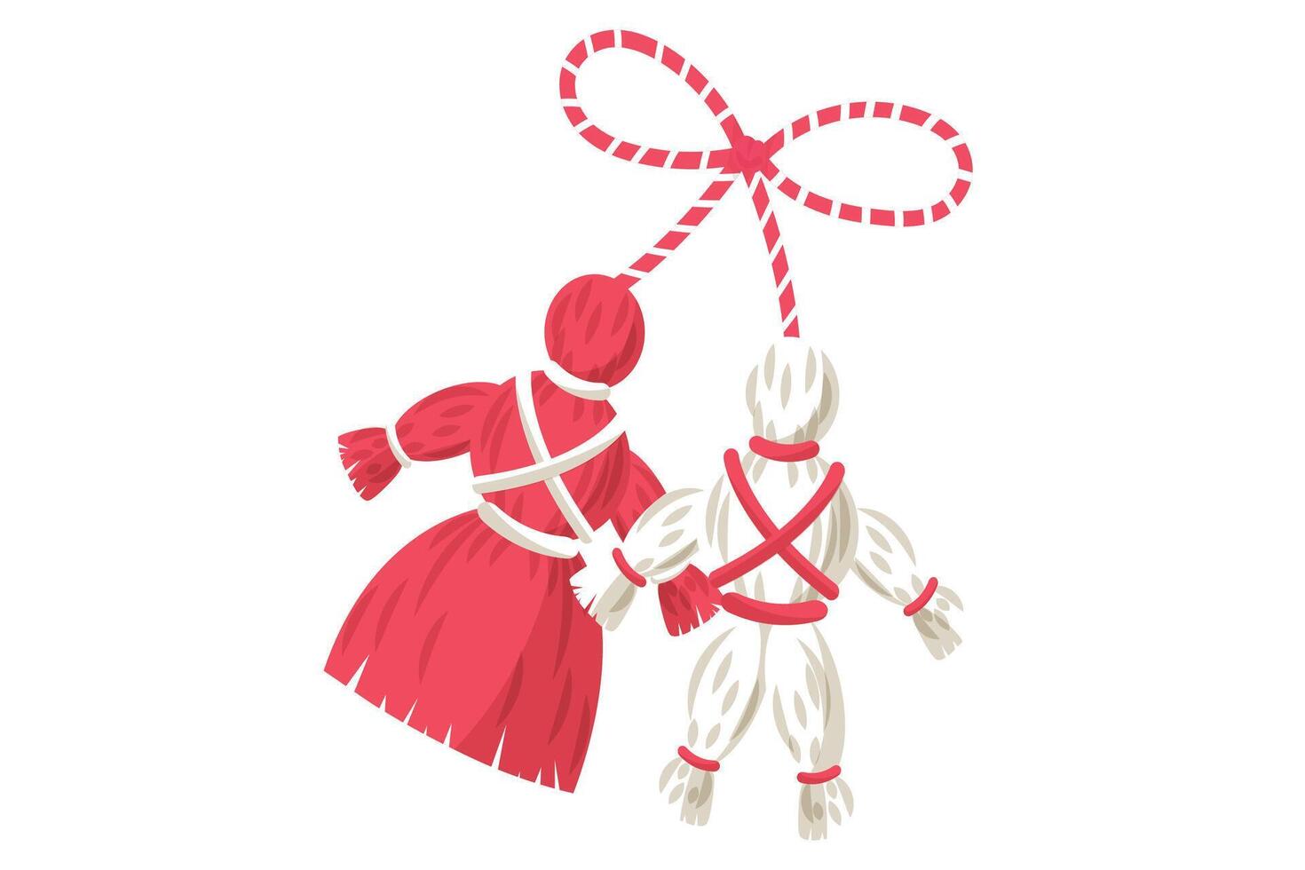 slime marta doll on white background vector