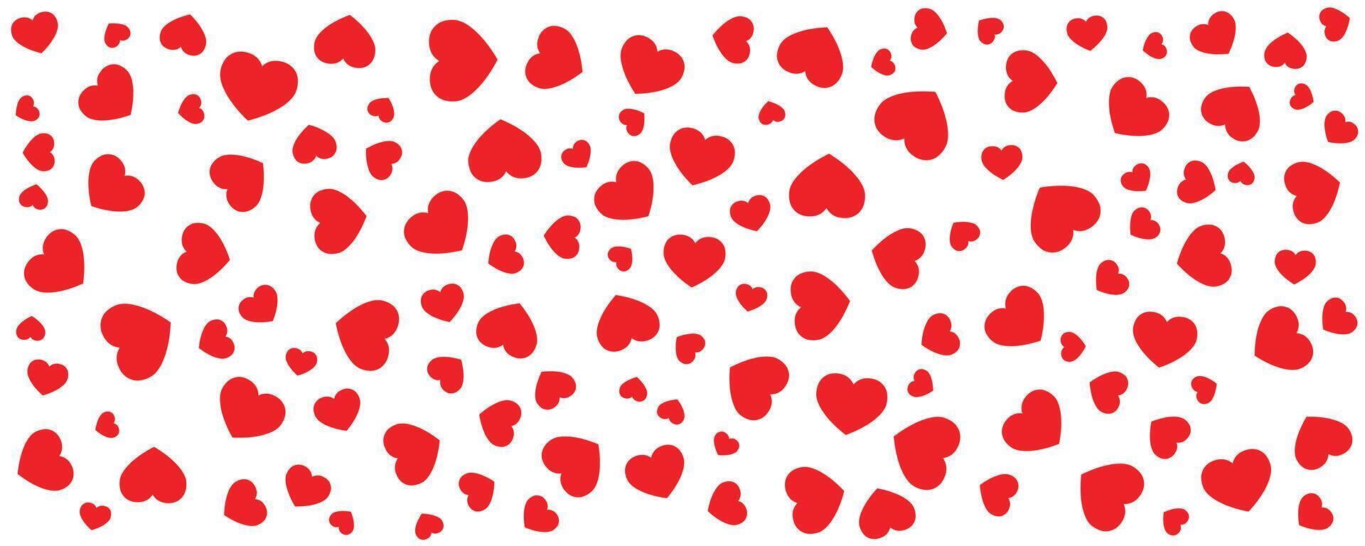 Super background of hearts on white background vector